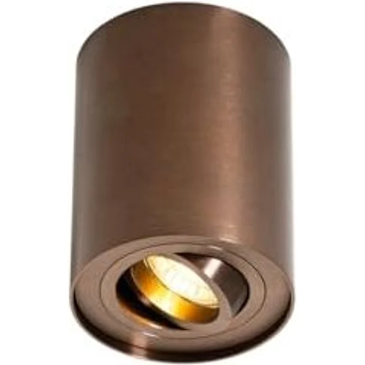 Qazqa LED Aufbaustrahler Rondoo up, ohne Leuchtmittel, GU10, Bronze, Modern, Aluminium, 1-flammig – Bild 1