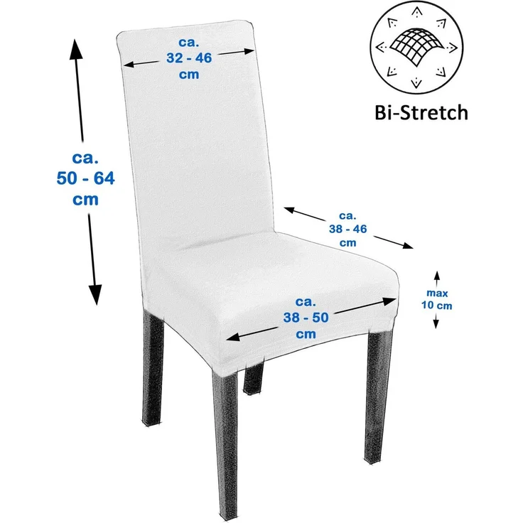 Beautex Stuhlhusse Jersey Baumwolle elastisch für Stühle & Schwingstühle – Bild 3