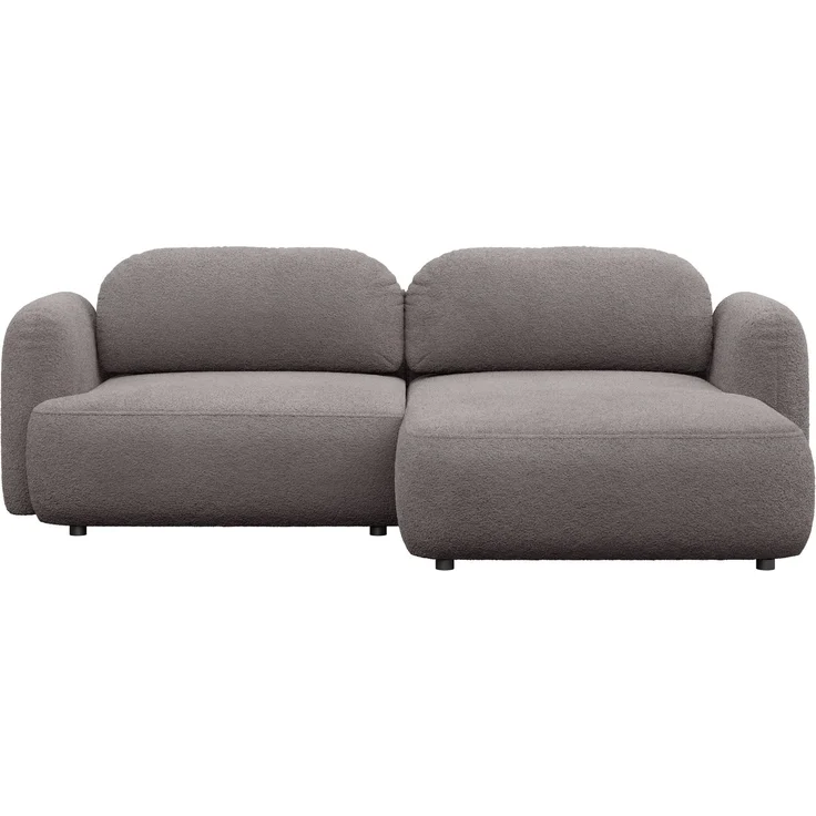 Selsey Tvoya Ecksofa mit Schlaffunktion, Ottomane rechts, Bouclé Graubraun – Bild 6