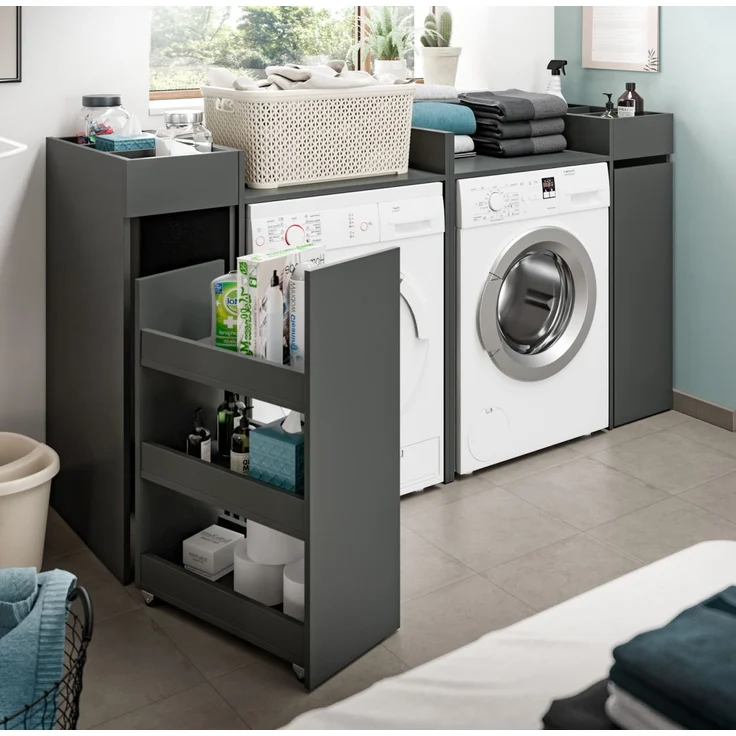 Waschmaschinenumbau Set Flexy in grau 190 x 101 cm – Bild 5