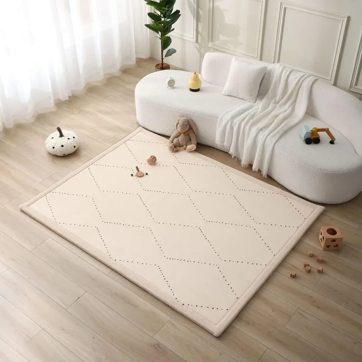 Hakuna Matte 'Wolkenweicher' Kinderteppich mit Zickzack-Design, 200 x 150 x 2,5 cm