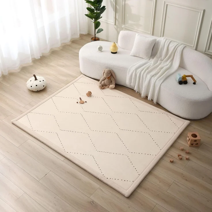 Hakuna Matte 'Wolkenweicher' Kinderteppich mit Zickzack-Design, 200 x 150 x 2,5 cm