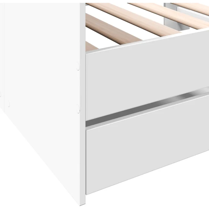 vidaXL Tagesbett mit Schubladen ohne Matratze Weiß 100x200 cm 3280839 – Bild 6