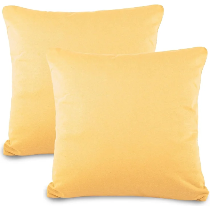 aqua-textil Kissenbezüge Classic Line Kissenbezüge Kissenhüllen 2er Set 45x45cm cremegelb