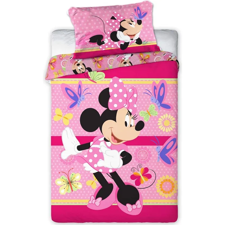 Baby Bettwäsche Disney Minnie Mouse 100x135 cm pink