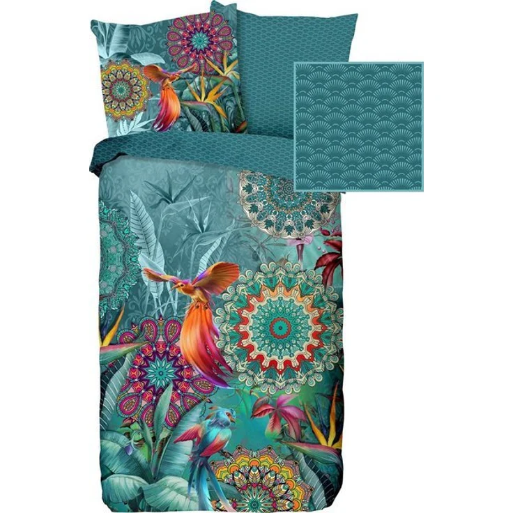 HIP Mako Satin Bettwäsche 2 teilig Bettbezug 135x200 cm Kopfkissenbezug 80x80 cm Lovise 6995. 99. 08 Multi – Bild 4