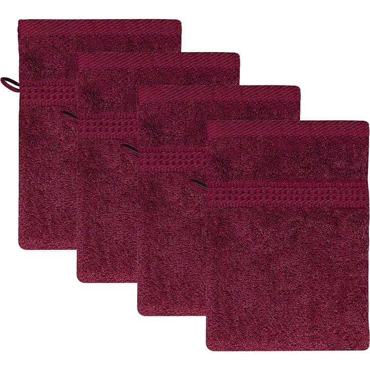 TRENDBUY24 Waschhandschuh Waschhandschuh 16x21 cm Frottee Baumwolle 4er, (4-St), Besonders saug- und strapazierfähig