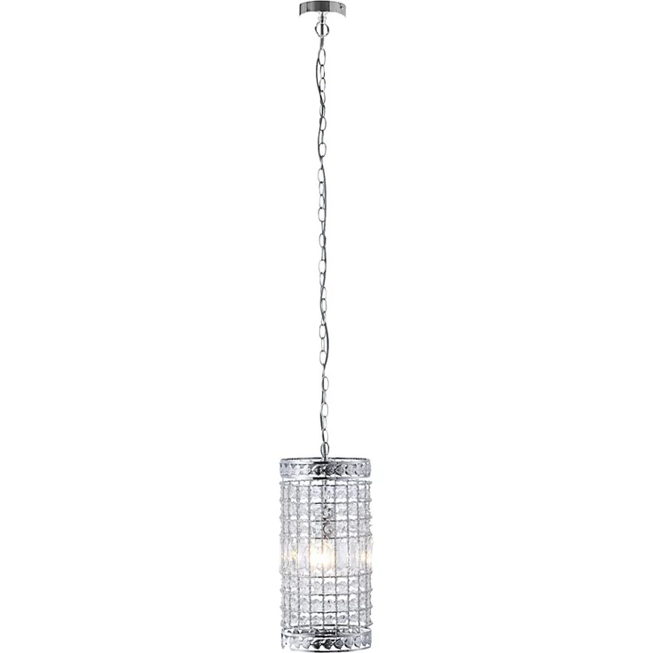 Hängelampe, Kristalle, chrom, Stahl, H 150 cm – Bild 1