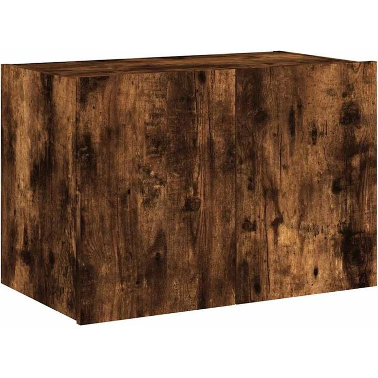 TV-Wandschrank, Fernsehschrank mit LED-Leuchten Räuchereiche 60 x 35 x 41 cm – Bild 3