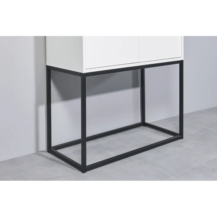 Barschrank >Bar 3< 10 Fächer, Halterung für Weingläser, Weiß matt - 79x156x38cm (B/H/T) – Bild 10