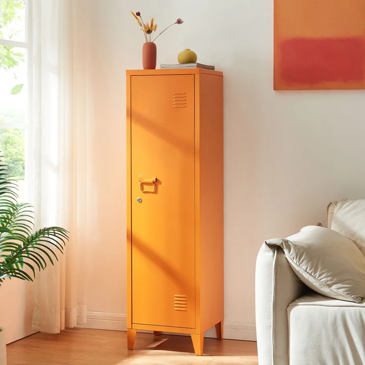 Einzelspind Kurikka 137x38x38 cm Orange [en. casa] – Bild 3