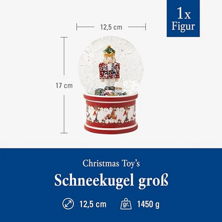 Villeroy & Boch Christmas Toy's Schneekugel groß Nussknacker – Bild 3