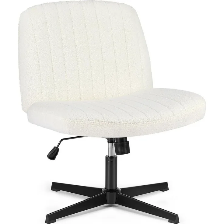 DUMOS Bürostuhl Ohne Armlehne Schneidersitz Stuhl, mit Verbreitertem Criss Cross Chair, drehbar