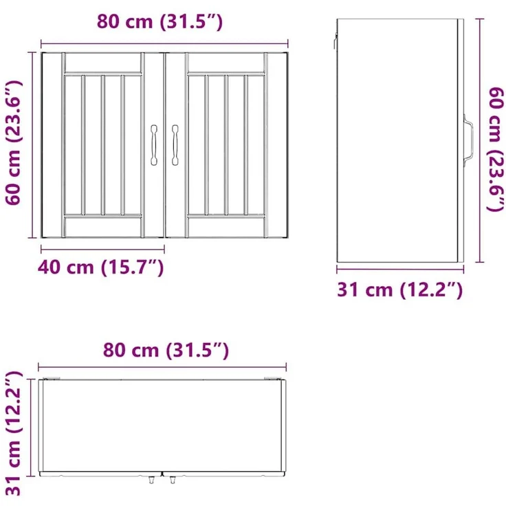 vidaXL Küchen-Hängeschrank Lucca Braun Eichen-Optik Holzwerkstoff 853834 – Bild 10