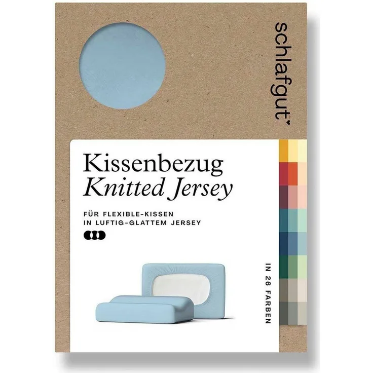 Schlafgut Kissenbezug Pure flexibler Kissenbezug für Nackenstützkissen, (1 Stück), Bio-Baumwolle mit Elasthan, mit Gummizug, bügelfrei