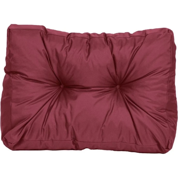 TexDeko® Garden Seitenkissen 60 x 40 x 20/10cm wasserabweisend UV - beständig gesteppt Premium Kissen für Europaletten In- & Outdoor Palettenpolster (Bordeaux) – Bild 1