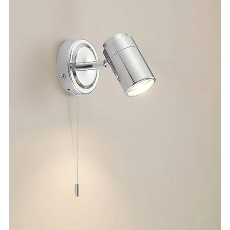 Lindby Wandleuchte Remilan, LED, Metall, Chrom IP44, 1x10 W LED – Bild 4