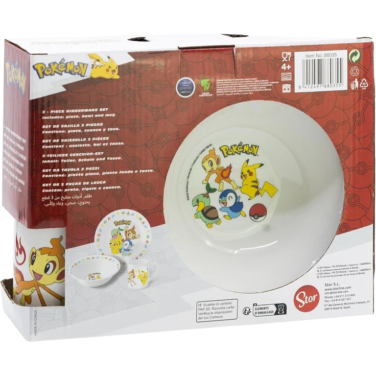 Pokémon Kinder Set Keramik Geschirr 3 teilig in Geschenkbox für Snack und Frühstück – Bild 3