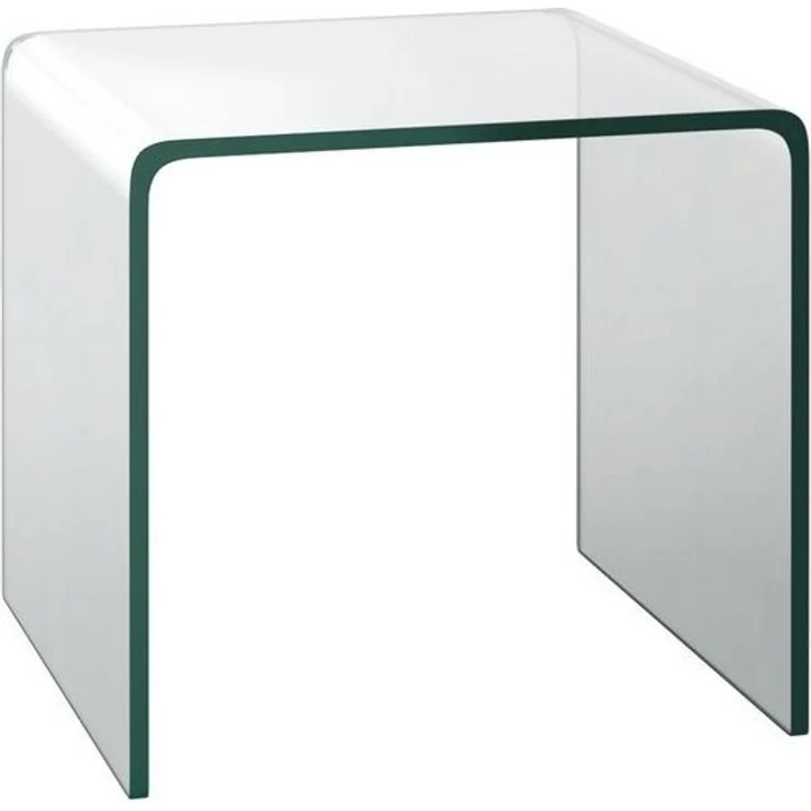 COSTWAY Couchtisch, Beistelltisch Glas, U-förmig, 45x45x41cm – Bild 4