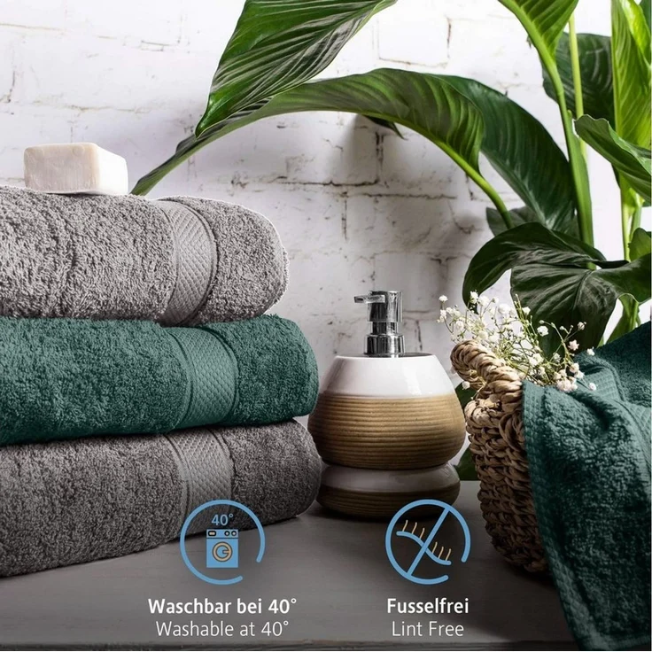 Komfortec Handtuch Set 50x100, Handtücher, Frottee (Packung, 8-St), 100% Baumwolle, Flauschig & Saugfähig, Weich, Towel – Bild 2