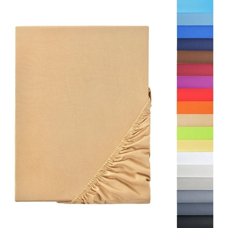 NatureMark - Mikrofaser SPANNBETTLAKEN zum Sparpreis! viele Größen und Farben Markenware (90x200-100x200 cm, Sand/beige) – Bild 2