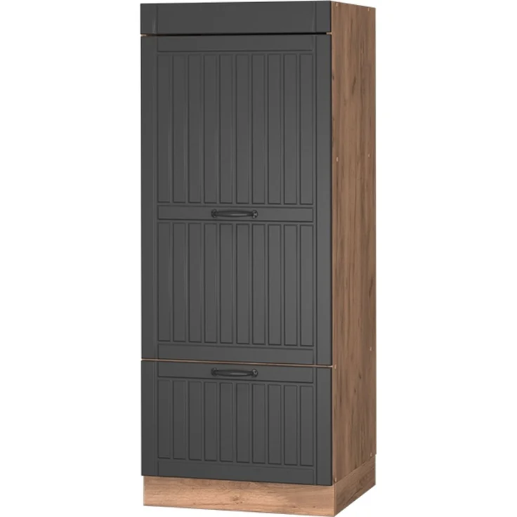 Vorratsschrank Fame-Line Dunkelgrau/Goldkraft Eiche 60 cm Vicco – Bild 1