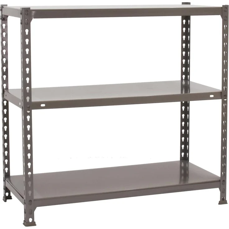 Simon Rack Schwerlastregal, 900 x 1100 x 400 mm, Bis 60 kg Belastbar, 3 Verstellbare Ablagen, Kellerregal, Lagerregal, Grau - Ecoclick – Bild 1