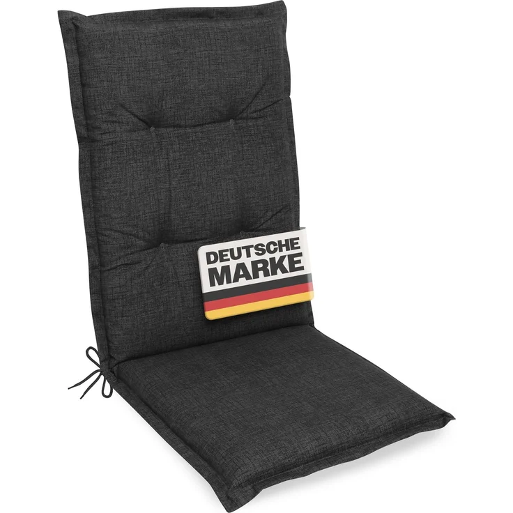 Gardissimo PREMIUM Hochlehner Gartenstuhl Auflagen 120x50x8cm anthrazit – Bild 1