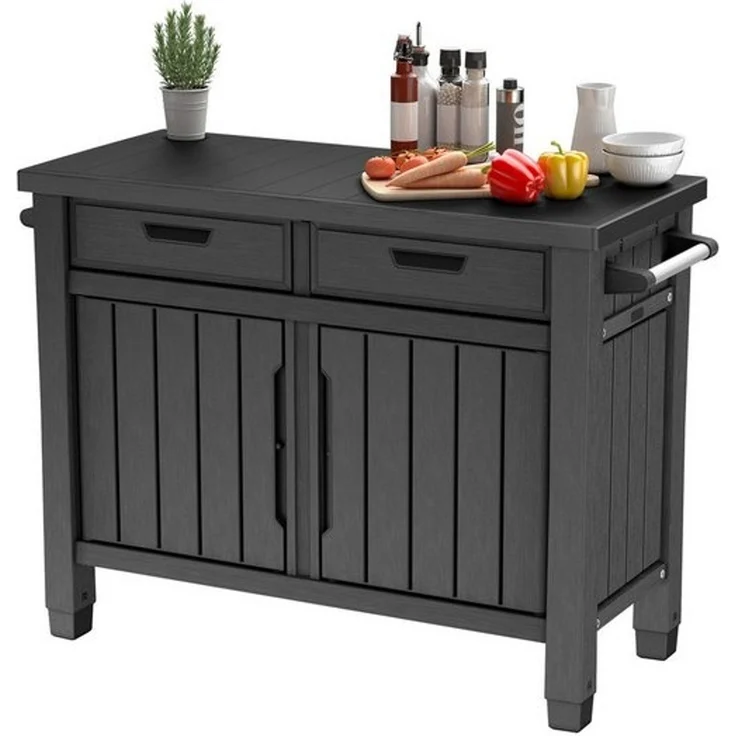 Keter Grillablagetisch "Unity XL Entertainment" 250 L Anthrazit Service-Tisch Gartentisch – Bild 4