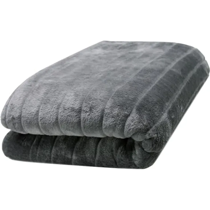 Zollner Kuscheldecke, Grau, 150x200 cm, Oeko-Tex® Standard 100, aus 100% Polyester, leicht und anschmiegsam