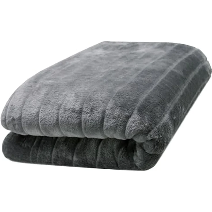 Zollner Kuscheldecke, Grau, 150x200 cm, Oeko-Tex® Standard 100, aus 100% Polyester, leicht und anschmiegsam – Bild 1