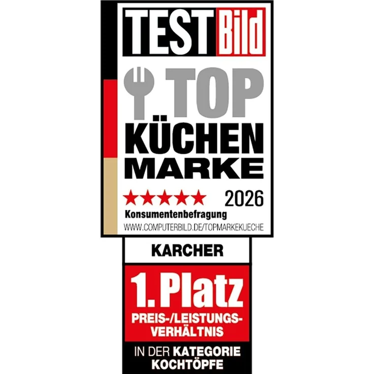 Karcher Topf-Set Mia, Edelstahl (5-tlg), inkl. 3 Glasdeckel, Induktion – Bild 8