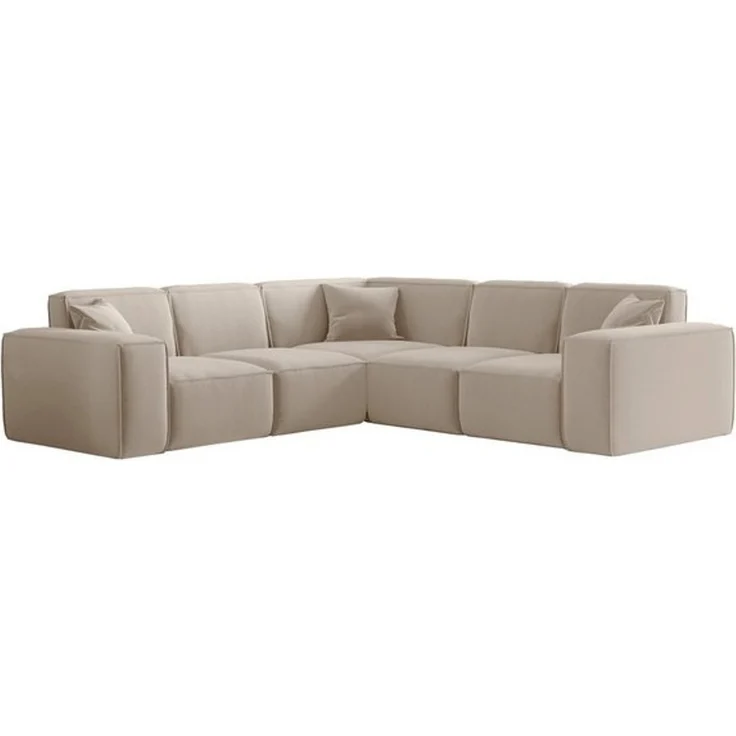 Fun Möbel Ecksofa Ecksofa Designersofa CELES PREMIUM Seite Universal in Stoff, Sofa Rücken echt bezogen – Bild 4