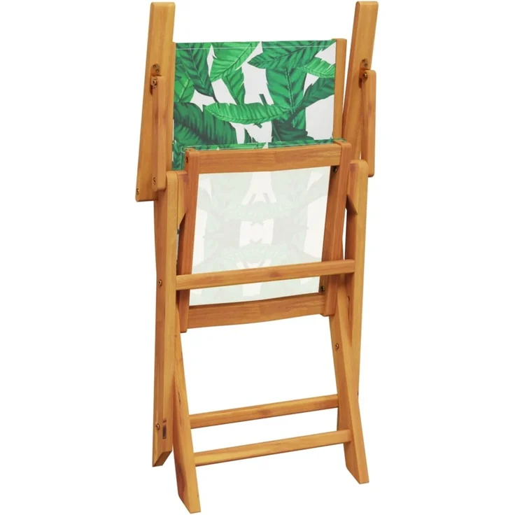 vidaXL Klappstühle, 4 Stück, grüner Stoff und Massivholz 3214586 – Bild 7