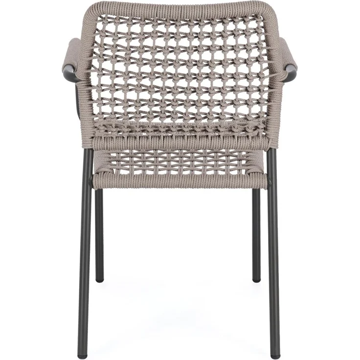 Gartenstuhl Rajada aus Aluminium, modernes Design, taupe anthrazit, stapelbar für Outdoor – Bild 5