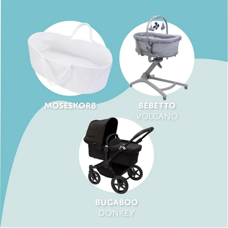 Babymatratze Kinderwagen Matratze 72x33cm - Stubenwagen Matratze oval Beistellbett, Totsy Baby – Bild 3