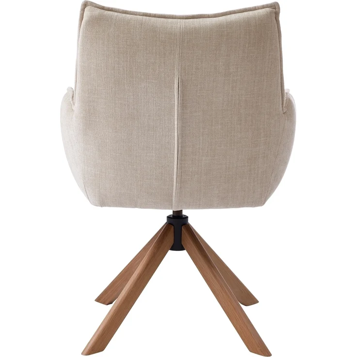 Armlehnstuhl >Marilla< (2er-Set) drehbar, Federkern, Chenille beige - 59x86x65 (BxHxT) – Bild 4