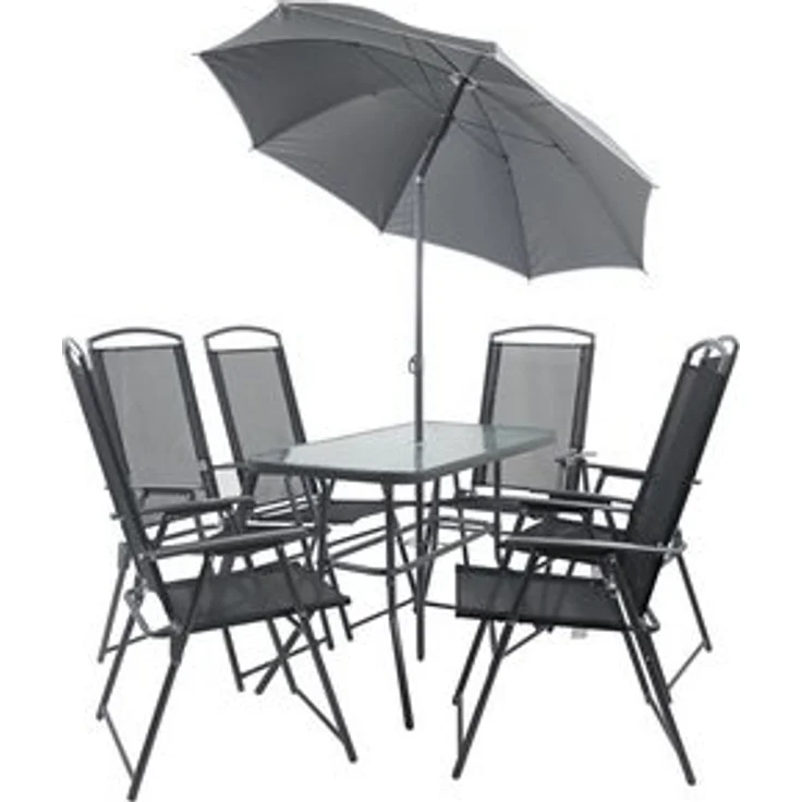 VCM Gartenmöbel-Set 110 918144 Anthrazit H. 70 x B. 110 x T. 55 cm – Bild 6