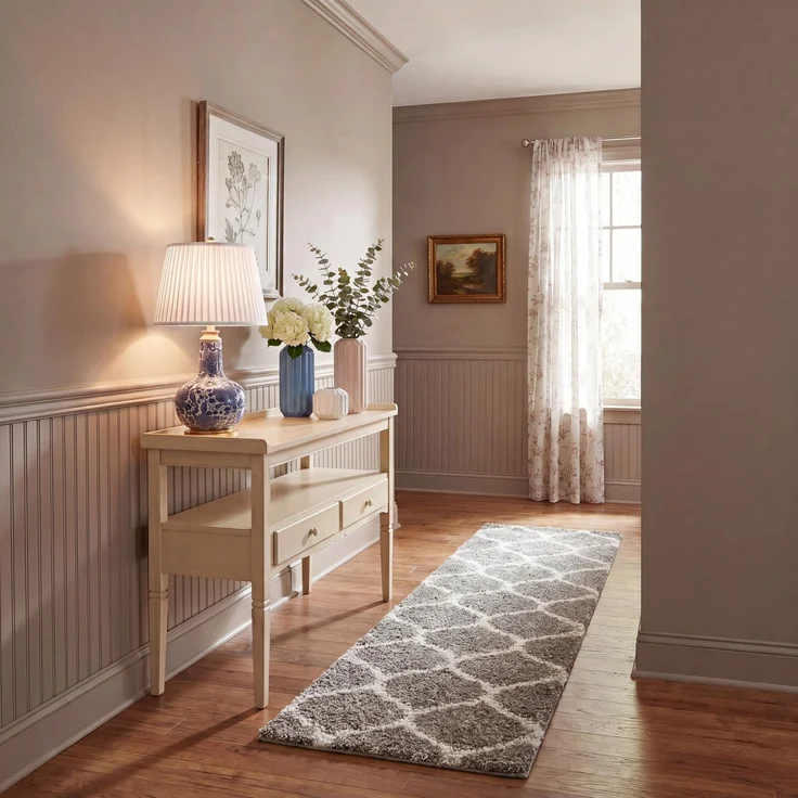 SAFAVIEH Zottelig Teppich für Wohnzimmer, Esszimmer, Schlafzimmer - Hudson Shag Collection, Hoher Flor, Grau und Elfenbein, 69 X 244 cm