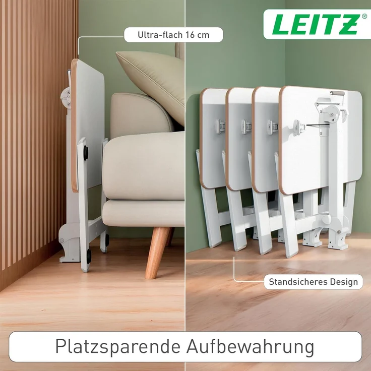 Leitz Sitz-Steh-Tisch Ergo klappbar weiß – Bild 5