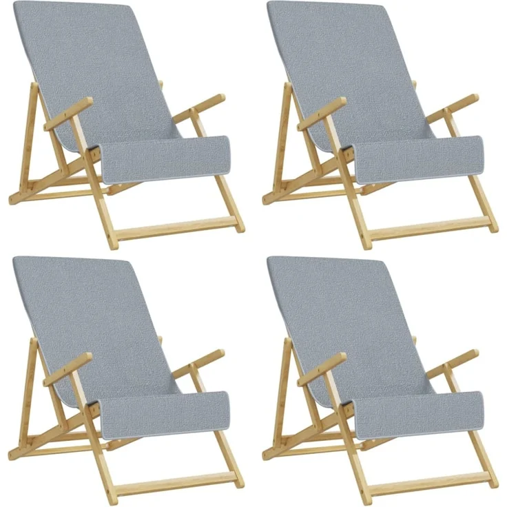 vidaXL Strandtücher 4 Stk. Grau 60x135 cm Stoff 400 GSM 3157052 – Bild 2