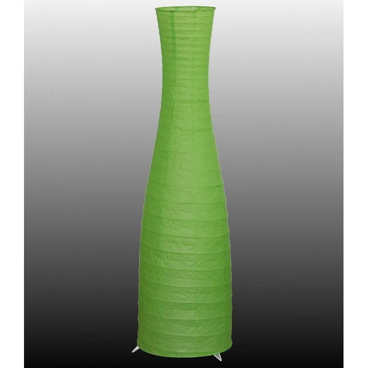 TRANGO LED Stehlampe, 1231-027L Design Reispapier Leuchte *SWEDEN* Reispapierlampe *HANDMADE* Stehleuchte mit grünem Lampenschirm inkl. 2x E14 LED Leuchtmittel & 2m Zuleitungskabel, warmweiß, Form: Flaschen - Höhe: 125cm Wohnraumlampe - Standlampe – Bild 3