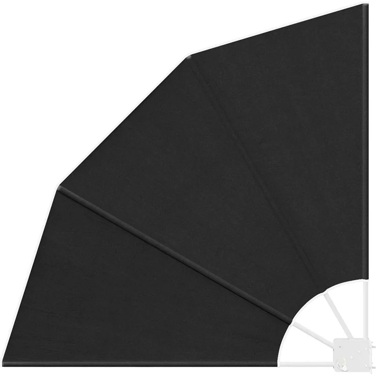 vidaXL Balkon Sichtschutz 115 x 115 cm Polyester Schwarz 42000908 – Bild 2