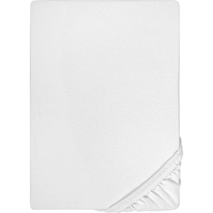 biberna Jersey-Elastic-Spannbetttuch 0077866, weiß, 1x 180x200 cm - 200x220 cm – Bild 5