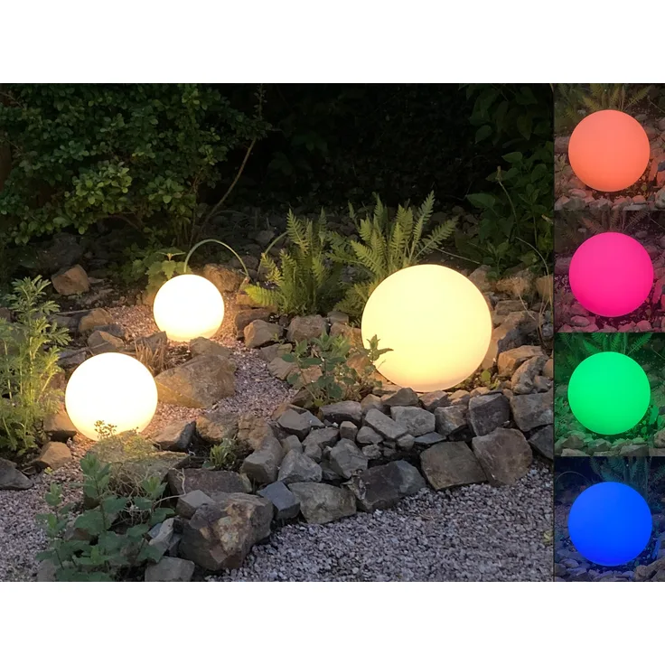 Solarkugeln für den Garten mit Fernbedienung & Farbwechsel im 3er SET