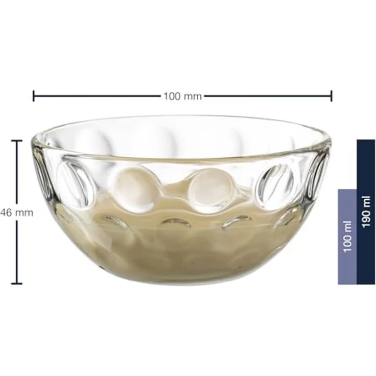 LEONARDO Schale CUCINA OPTIC, 4er-Set, Glas, (Set, 4-tlg), Spülmaschinengeeignet – Bild 2