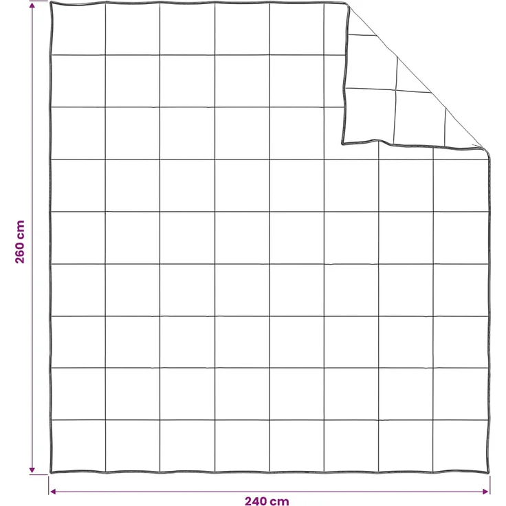 vidaXL Winterbettdecke Beige 260x240 cm 100% natürlicher Kapok 42041911 – Bild 9