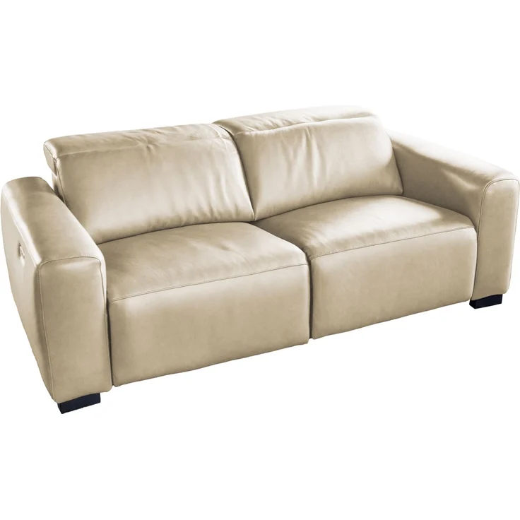 KAWOLA Sofa FINN 3-Sitzer mit Relaxfunktion Leder cremeweiß 80 x 107 x 210 cm – Bild 3