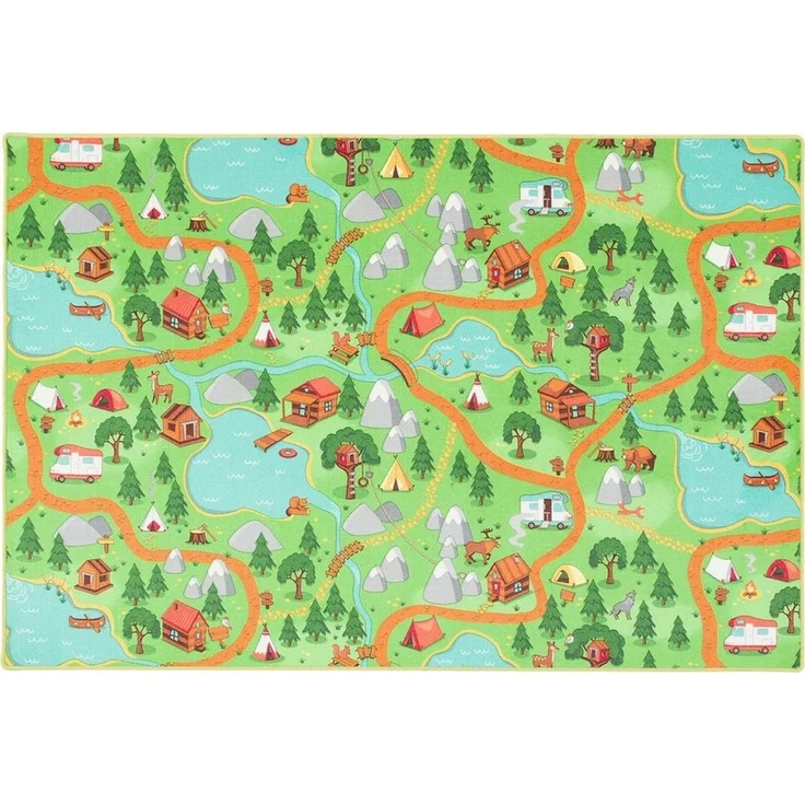 Snapstyle Kinderteppich Kinder Spiel Teppich Campingplatz, Rechteckig, Höhe: 5 mm – Bild 2
