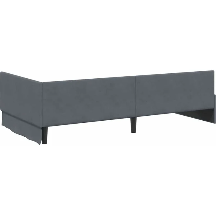 vidaXL Eckbettgestell mit Matratze Sonstiges 2 pcs Grau Samt 3393615 – Bild 9